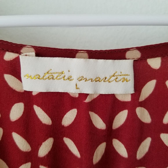 Natalie Martin Collection Silk Laurie Dress in Sand Dollar Rust Size Large - Picture 12 of 16